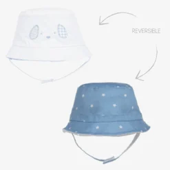 Mayoral Newborn Blue & White Baby Sun Hat