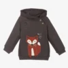 Mayoral Boys Grey Fox Cotton Hoodie