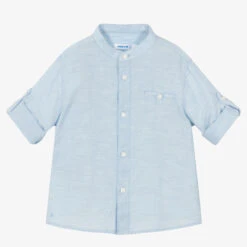 Mayoral Boys Pale Blue Cotton & Linen Shirt -BloomBabe Cloth Store mayoral boys pale blue cotton linen shirt 496402 27c7329a0be9054917d485ceb9cec088b5b769e8