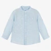 Mayoral Boys Pale Blue Cotton & Linen Shirt