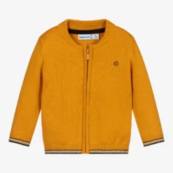 Mayoral Boys Yellow Zip-Up Cardigan