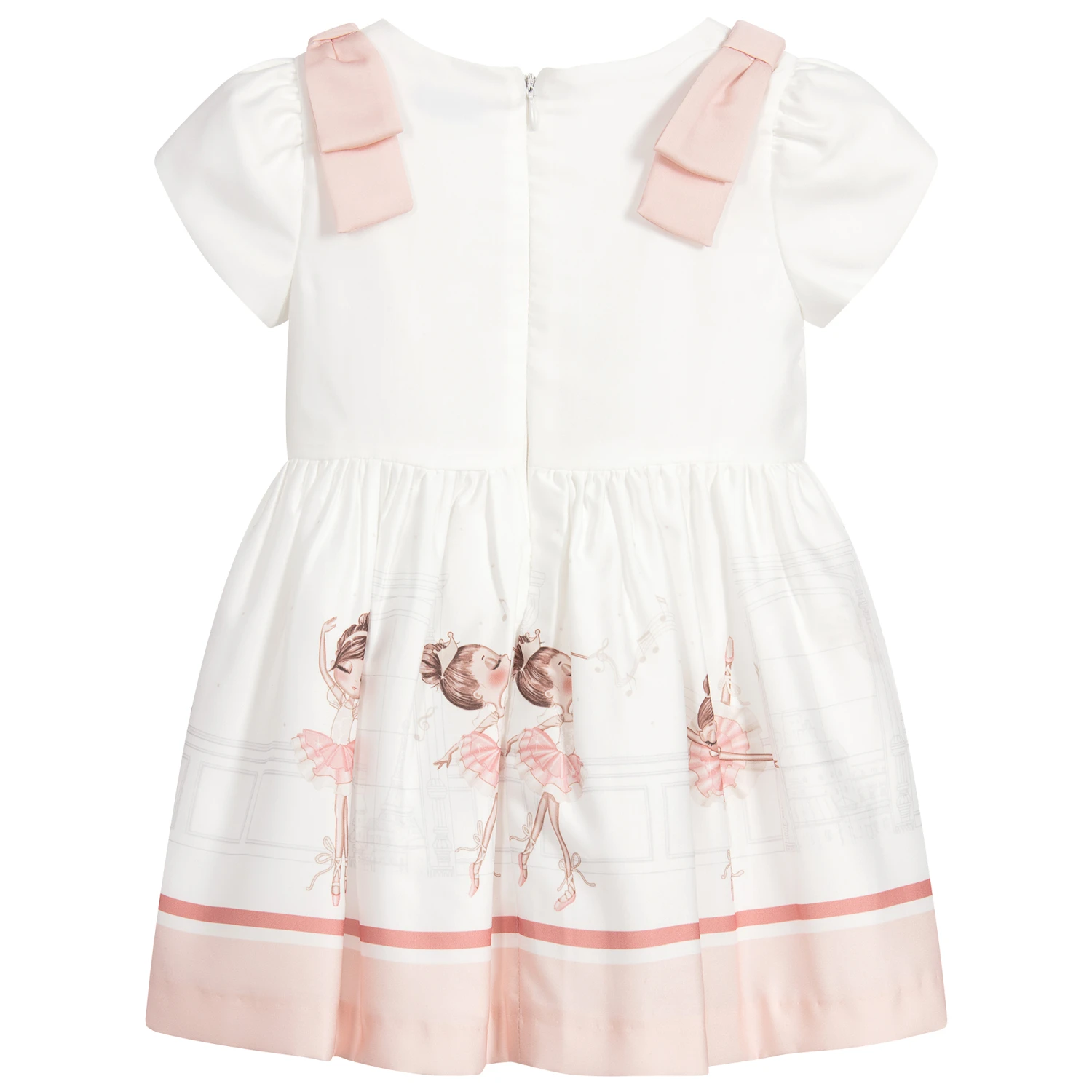 Mayoral Girls Ivory & Pink Dress 2 Mayoral Girls Ivory & Pink Dress - Image 2