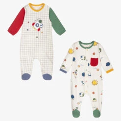 Mayoral Newborn Ivory Babygrows (2 Pack)