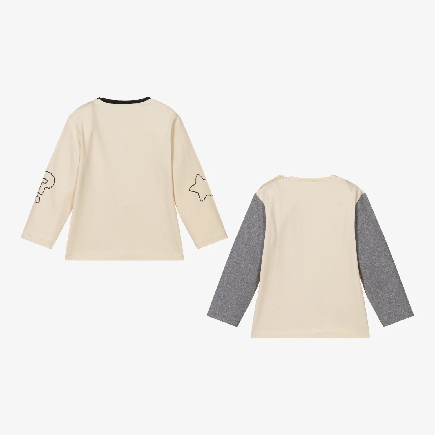 Mayoral Newborn Ivory Cotton Dog Tops (2 Pack) 2 Mayoral Newborn Ivory Cotton Dog Tops (2 Pack) - Image 2