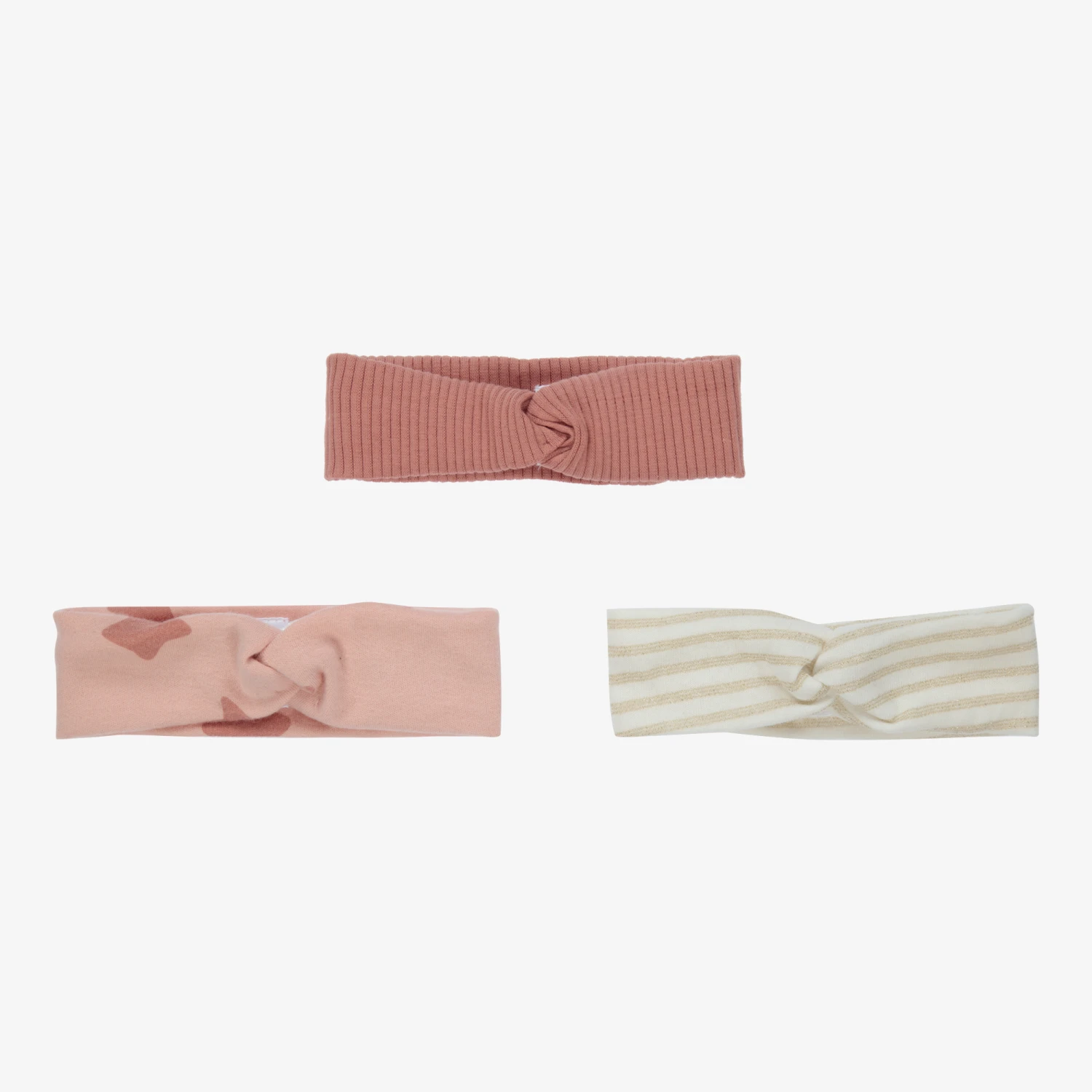 Mayoral Newborn Pink & Ivory Headband (3 Pack) 1 Mayoral Newborn Pink & Ivory Headband (3 Pack)