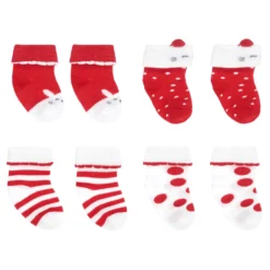Mayoral Newborn Red Cotton Socks (4 Pack)