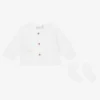 Mayoral Newborn White Cardigan & Socks Set