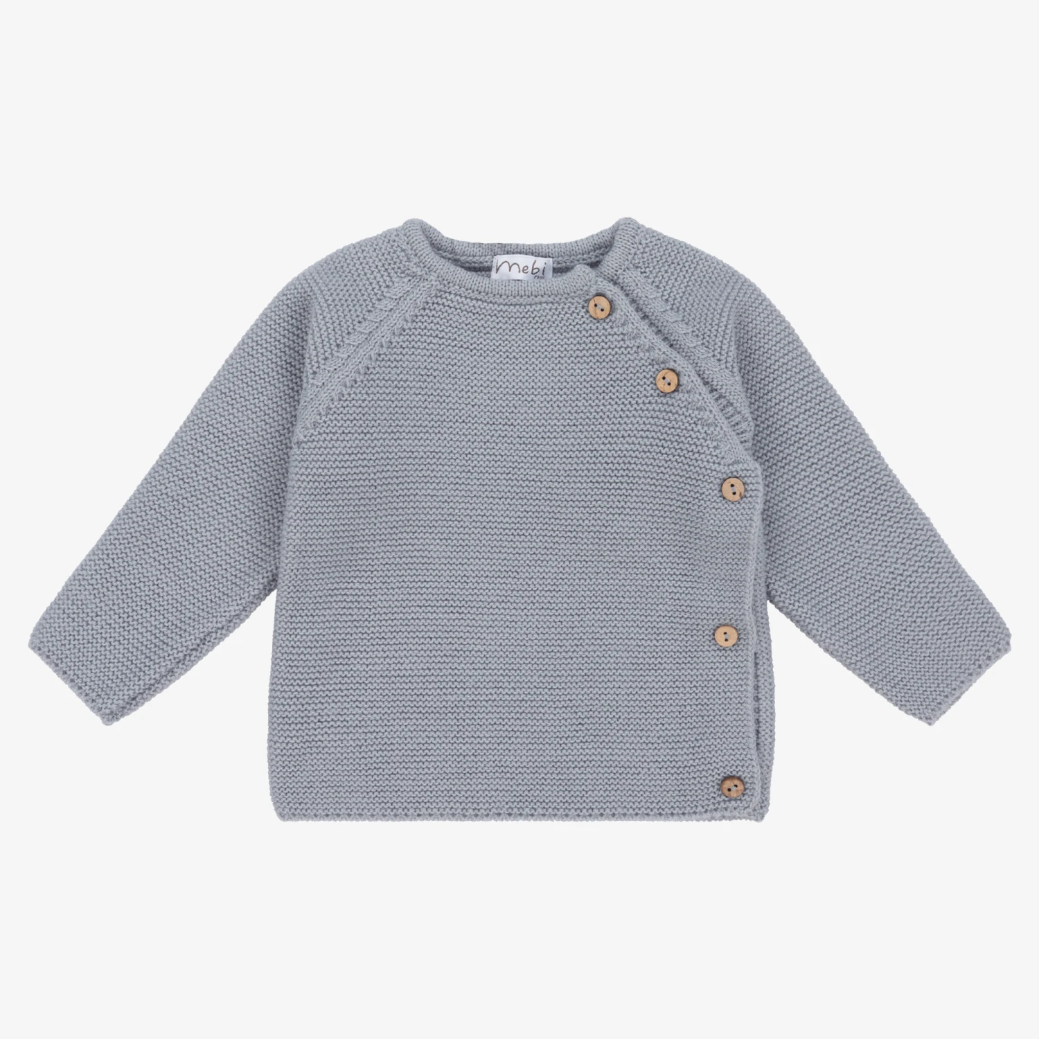 Mebi Baby Boys Blue Knitted Jumper 1 Mebi Baby Boys Blue Knitted Jumper