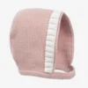 Mebi Baby Girls Dusky Pink Knitted Bonnet