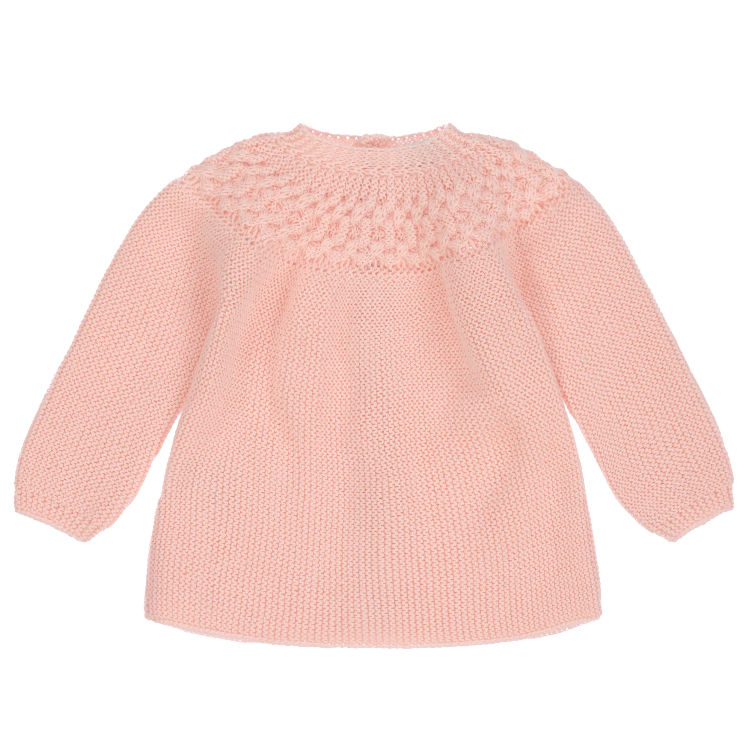 Mebi Baby Girls Pink Knitted Jumper 1 Mebi Baby Girls Pink Knitted Jumper