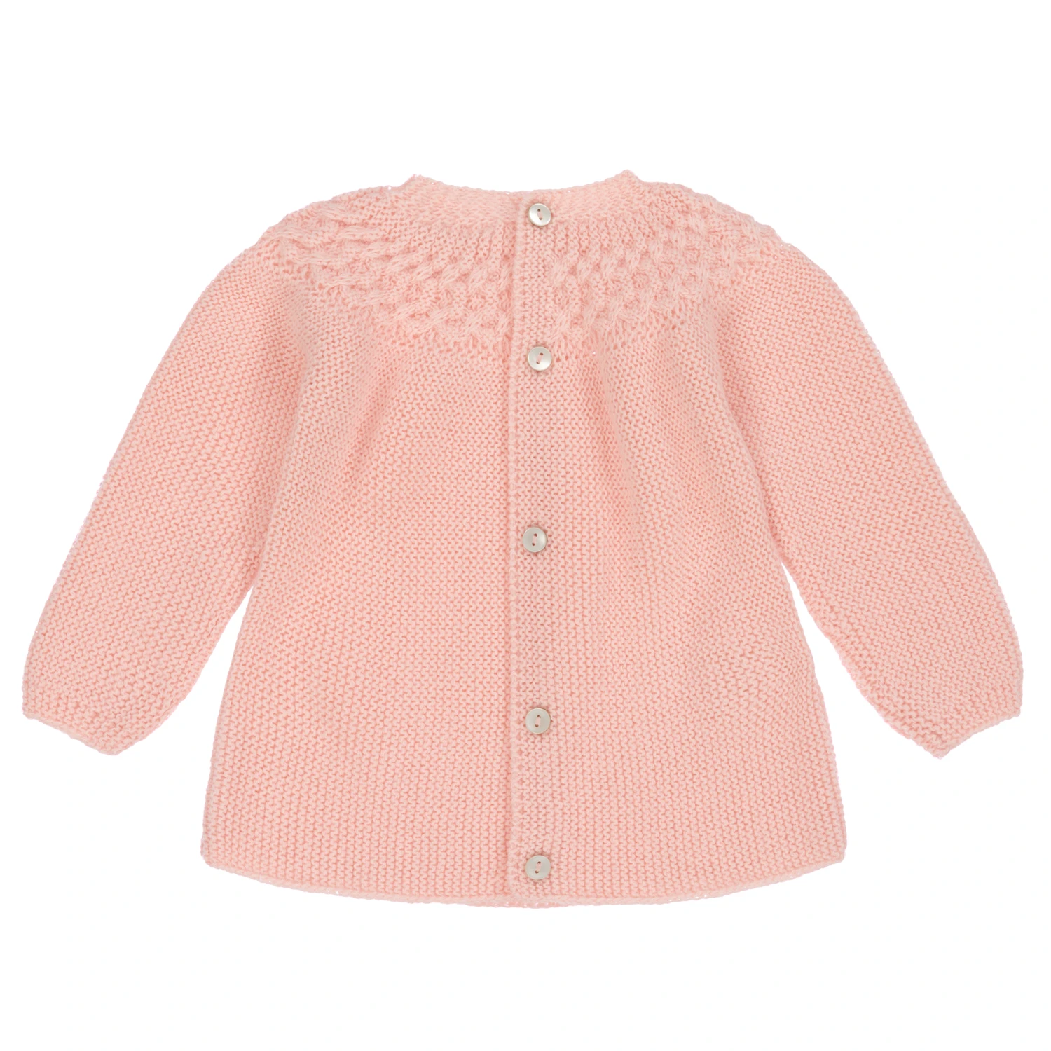 Mebi Baby Girls Pink Knitted Jumper 2 Mebi Baby Girls Pink Knitted Jumper - Image 2