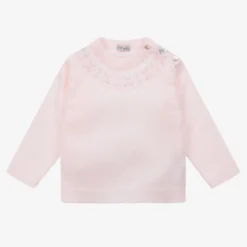 Mebi Baby Girls Pink Knitted Sweater