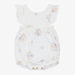 Mebi Baby Girls White Floral Shortie