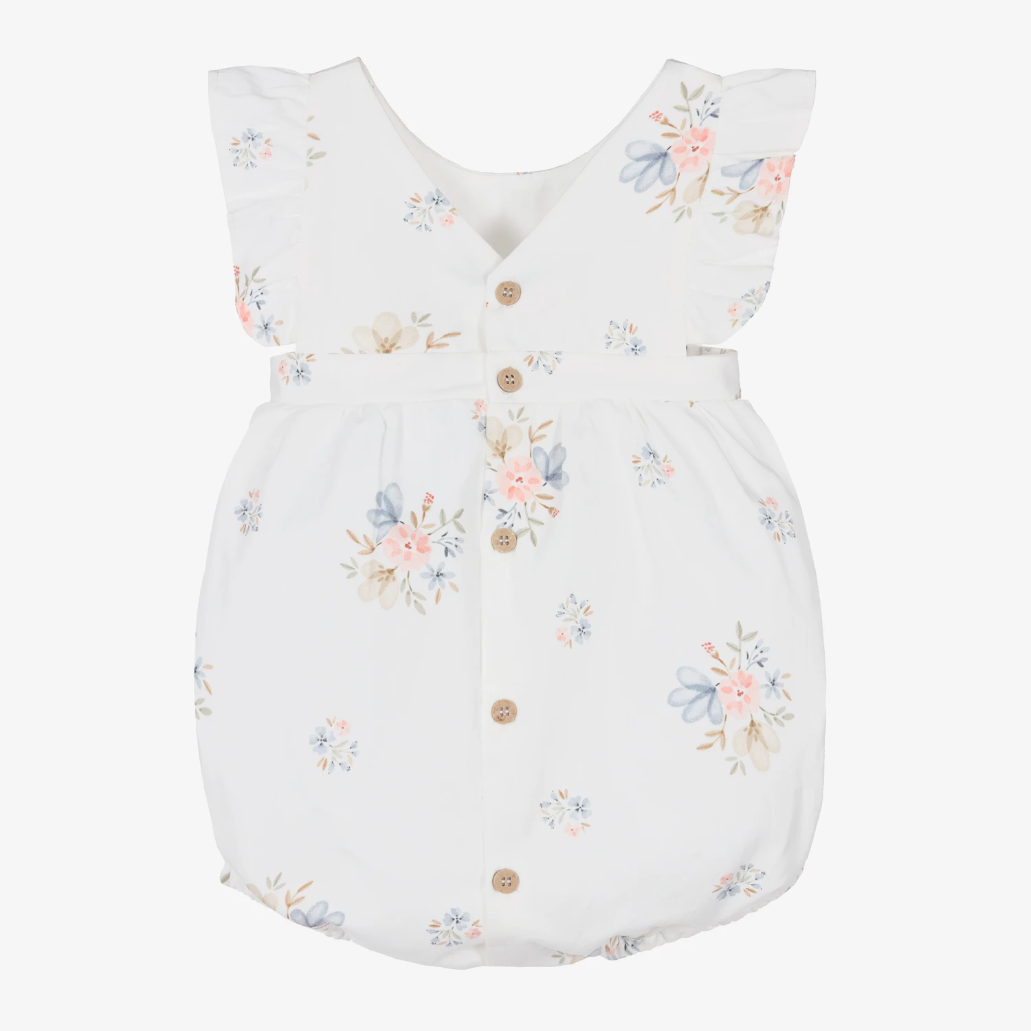 Mebi Baby Girls White Floral Shortie 2 Mebi Baby Girls White Floral Shortie - Image 2