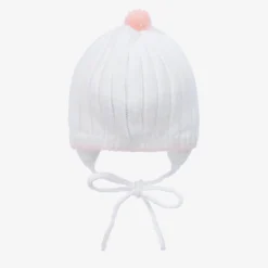 Mebi Baby Girls White & Pink Knitted Pom-Pom Hat -BloomBabe Cloth Store mebi baby girls white pink knitted pom pom hat 522619 5d50d9eff459db90856c9e151a1dcde1353c2edc
