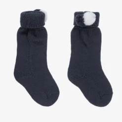 Mebi Blue Knitted Baby Socks