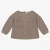 Mebi Brown Knitted Baby Sweater