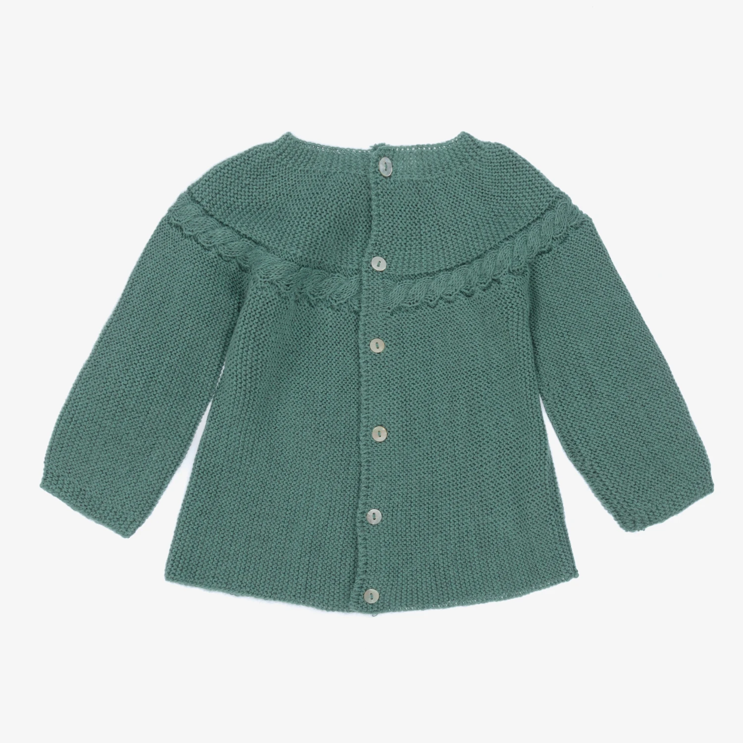 Mebi Green Knitted Baby Jumper 2 Mebi Green Knitted Baby Jumper - Image 2