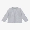 Mebi Grey Cotton Knit Cardigan