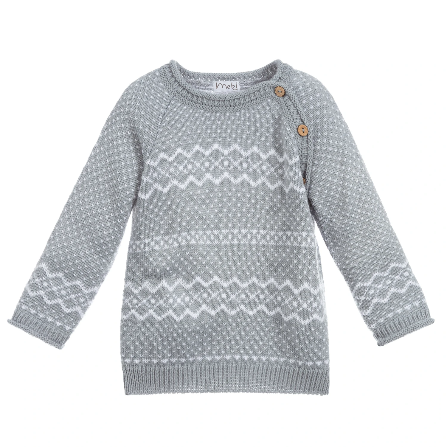 Mebi Grey Knitted Sweater 1 Mebi Grey Knitted Sweater