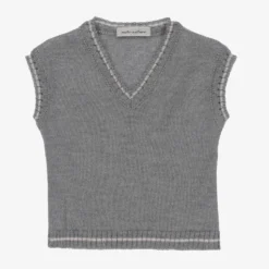 Mebi Grey Wool Knit Slipover