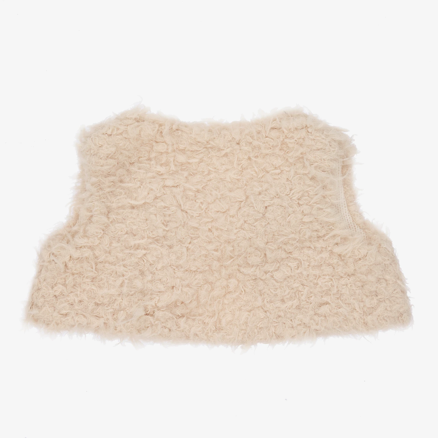 Mebi Ivory Faux Fur Baby Gilet 2 Mebi Ivory Faux Fur Baby Gilet - Image 2