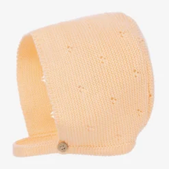 Mebi Pale Orange Cotton Bonnet