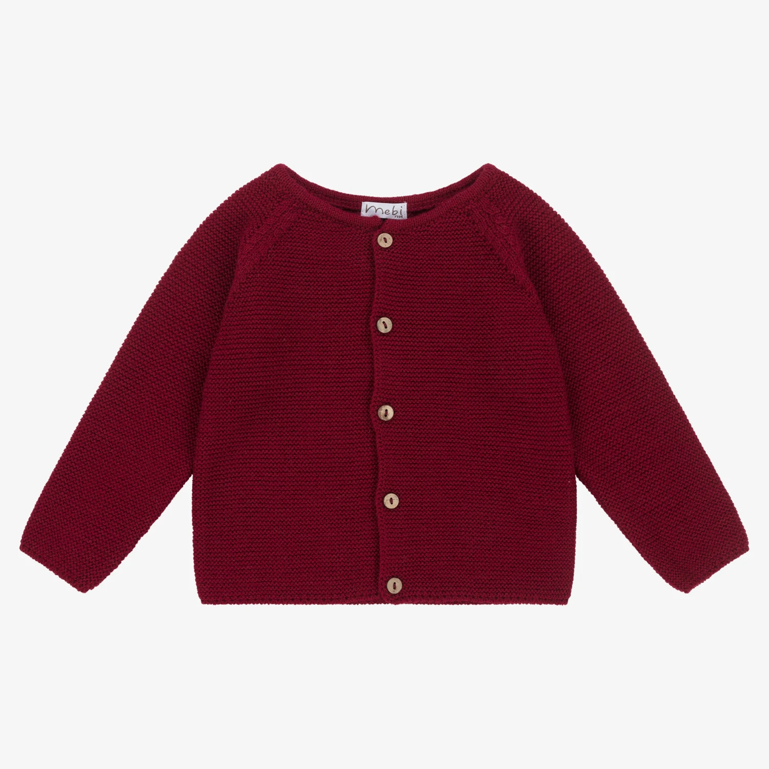 Mebi Red Knitted Baby Cardigan 1 Mebi Red Knitted Baby Cardigan