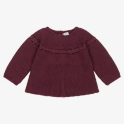 Mebi Red Knitted Baby Sweater