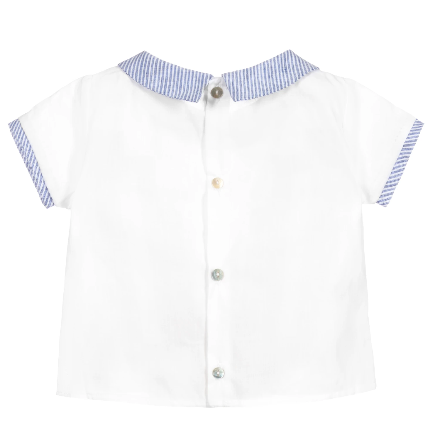 Mebi White Cotton Baby Blouse 2 Mebi White Cotton Baby Blouse - Image 2