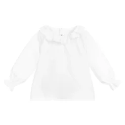 Mebi White Cotton Blouse