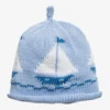 Merry Berries Baby Blue Cotton Knitted Hat