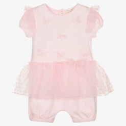 Mintini Baby Baby Girls Pink Cotton Shortie