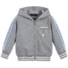 Monnalisa Baby Boys Grey Zip-Up Top