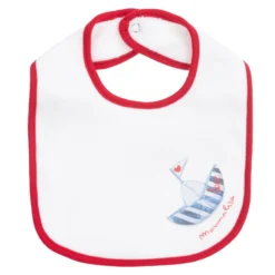 Monnalisa Baby Boys White Cotton Bib