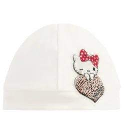 Monnalisa Baby Girls Ivory Cotton Hat
