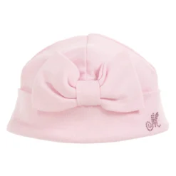 Monnalisa Bebé Baby Girls Pink Cotton Hat