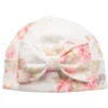 Monnalisa Bebé Floral Cotton Jersey Baby Hat