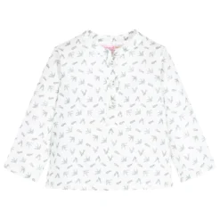 Moon Et Miel Baby Girls Bird Print Shirt