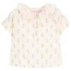 Moon Et Miel Baby Girls Pink & Gold Blouse