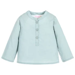 Moon Et Miel Baby Girls Teal Blue Shirt