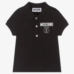 Moschino Baby Baby Boys Black Double Smiley Polo Shirt