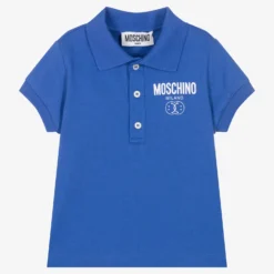 Moschino Baby Baby Boys Blue Double Smiley Polo Shirt
