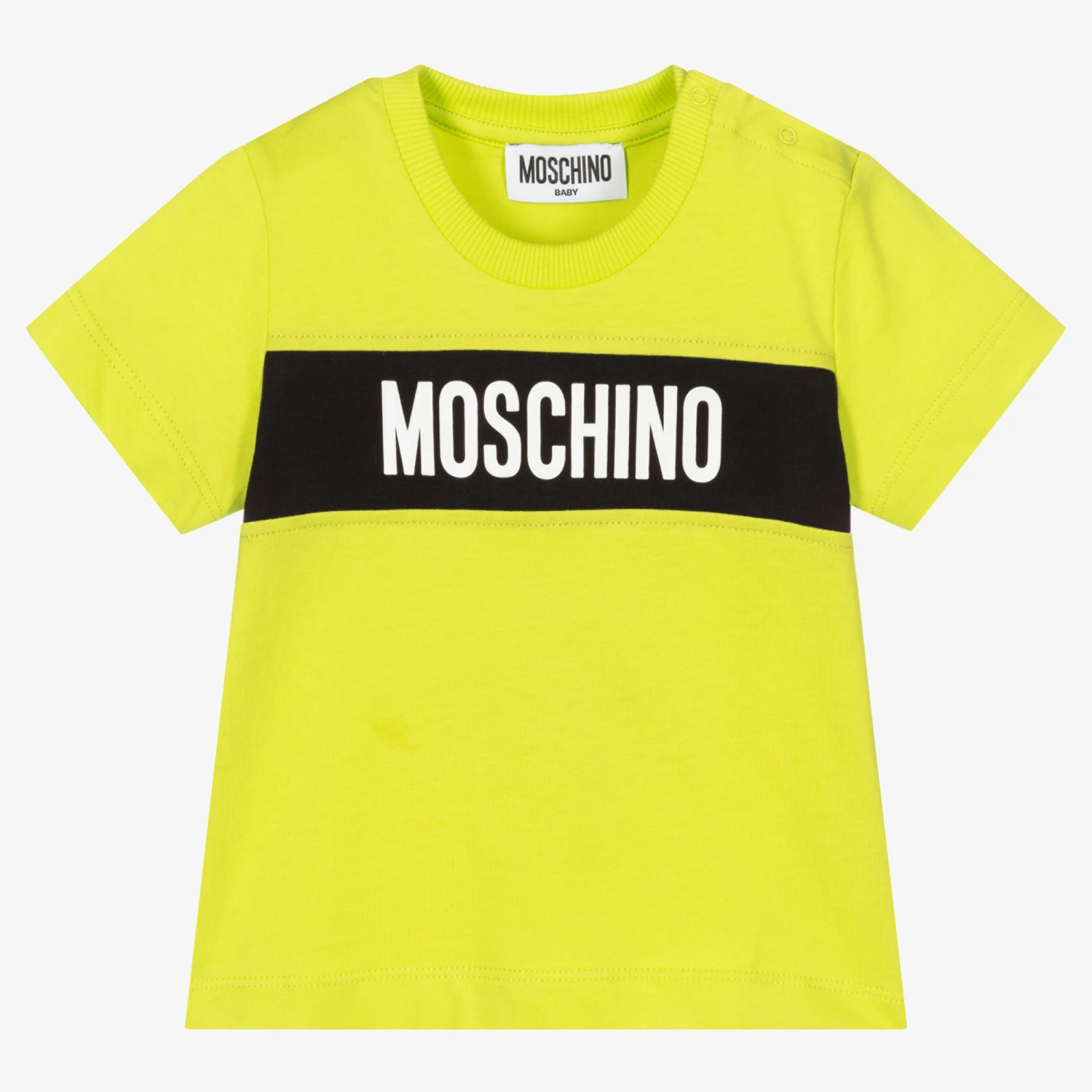 Moschino Baby Baby Boys Green Cotton T-Shirt 1 Moschino Baby Baby Boys Green Cotton T-Shirt