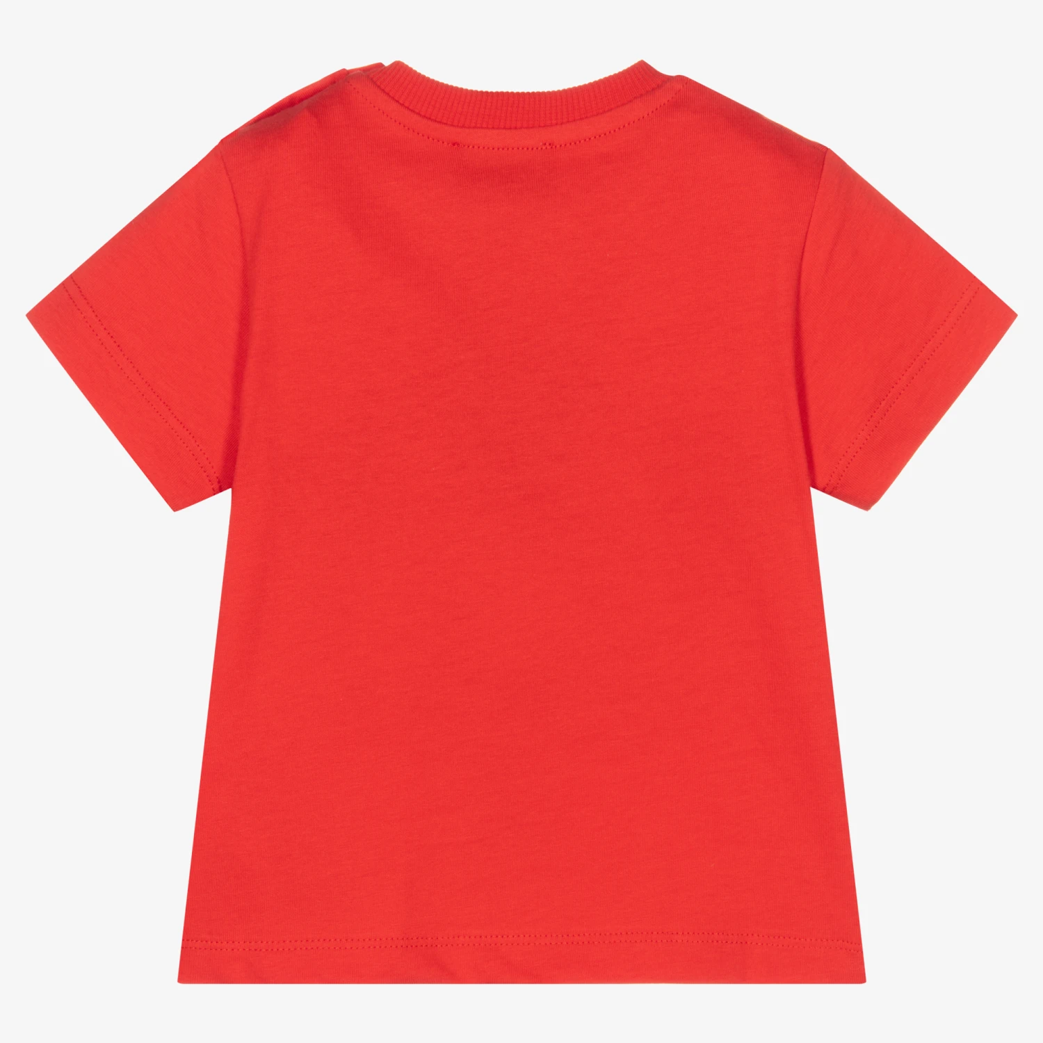 Moschino Baby Baby Boys Red Cotton T-Shirt 2 Moschino Baby Baby Boys Red Cotton T-Shirt - Image 2