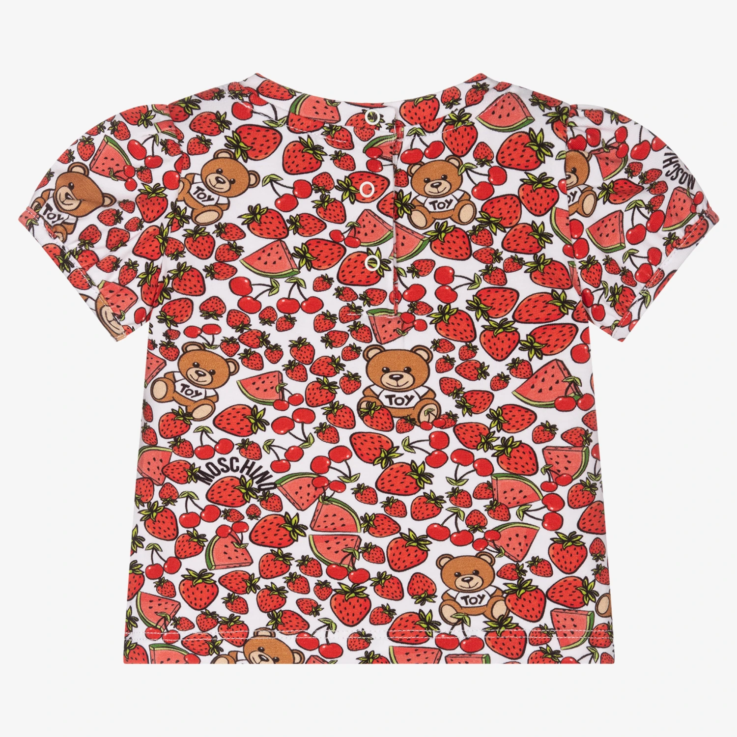Moschino Baby Baby Girls Red Fruit T-Shirt 3 Moschino Baby Baby Girls Red Fruit T-Shirt - Image 3