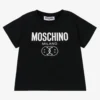 Moschino Baby Black Double Smiley Baby T-Shirt