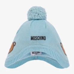 Moschino Baby Blue Knitted Logo Baby Hat -BloomBabe Cloth Store moschino blue knitted logo baby hat 537360 f4905c6211caba7c6b8e023859822a1e6b4fe63e