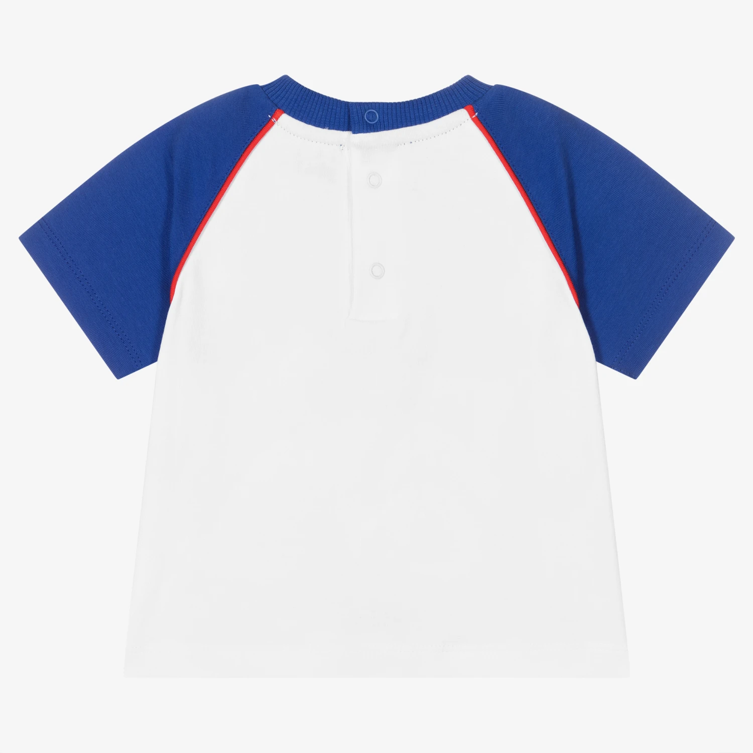 Moschino Baby Boys White & Blue Logo T-Shirt 3 Moschino Baby Boys White & Blue Logo T-Shirt - Image 3