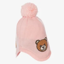 Moschino Baby Pink Logo & Pom-Pom Baby Hat -BloomBabe Cloth Store moschino pink logo pom pom baby hat 476785 a1b2f770b5adbde7f2c0fe67fcd257954c874f4a